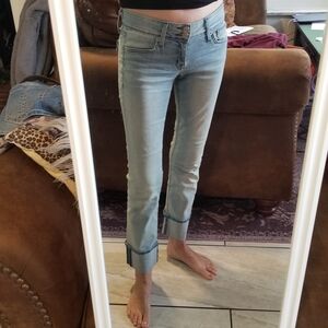 Hudson Cuffed Light Blue Jeans for Women